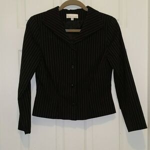 Collin Creek black pinstriped cropped jacket